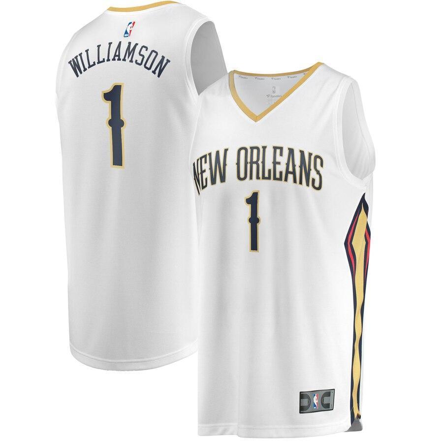 Zion Williamson New Orleans Pelicans 2019 NBA Draft First Round Pick Fast Break Replica Jersey - Statement Edition