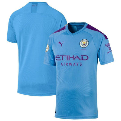 Manchester City Puma 2019/20 Home Authentic Blank Jersey – Light Blue