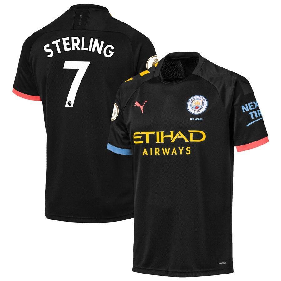 Raheem Sterling Manchester City Puma 2019/20 Away Replica Player Jersey – Black