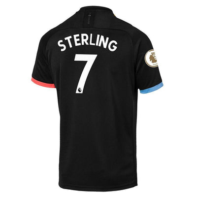 Raheem Sterling Manchester City Puma 2019/20 Away Replica Player Jersey – Black