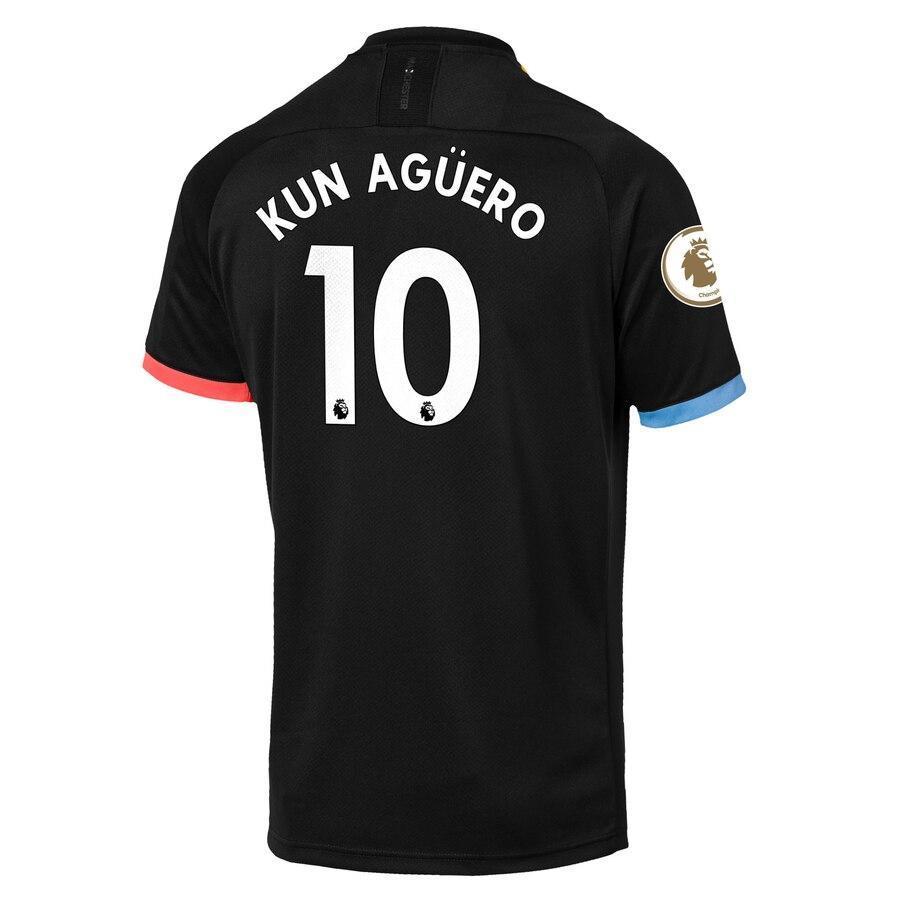 Sergio Agüero Manchester City Puma 2019/20 Away Replica Player Jersey – Black