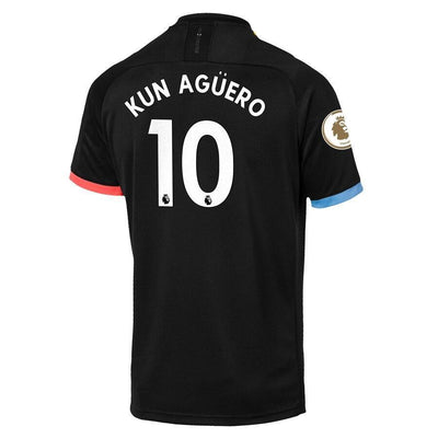 Sergio Agüero Manchester City Puma 2019/20 Away Replica Player Jersey – Black