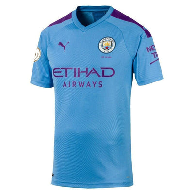 Sergio Agüero Manchester City Puma 2019/20 Home Authentic Player Jersey – Light Blue