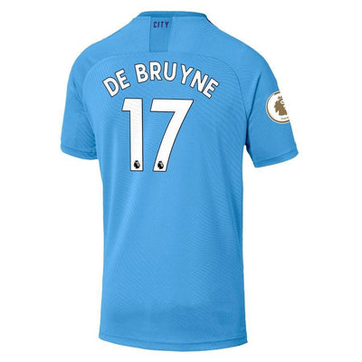 Kevin De Bruyne Manchester City Puma 2019/20 Home Authentic Player Jersey – Light Blue
