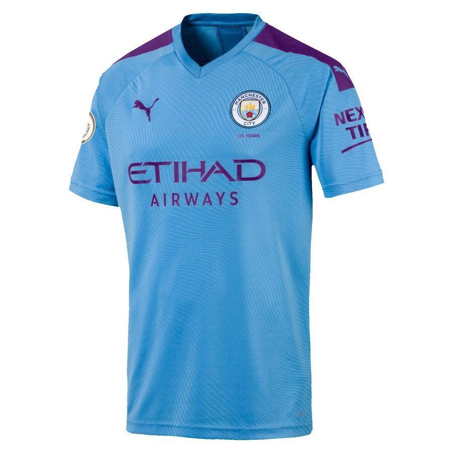 Raheem Sterling Manchester City Puma 2019/20 Home Replica Player Jersey – Light Blue