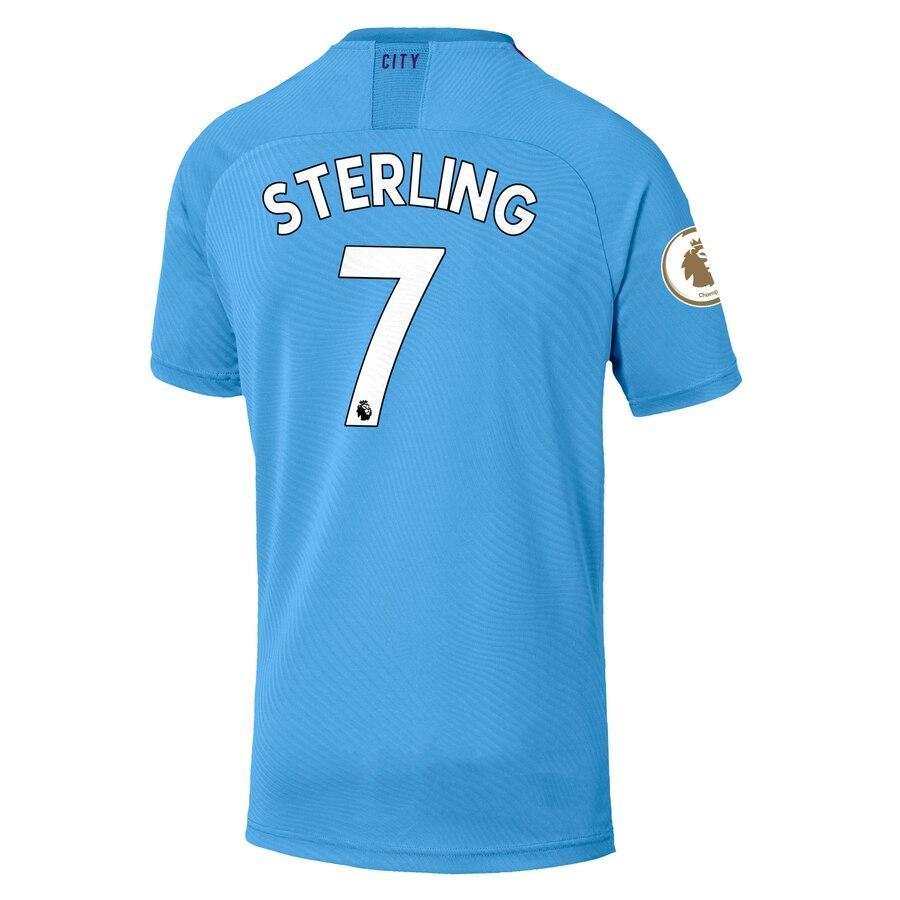 Raheem Sterling Manchester City Puma 2019/20 Home Replica Player Jersey – Light Blue