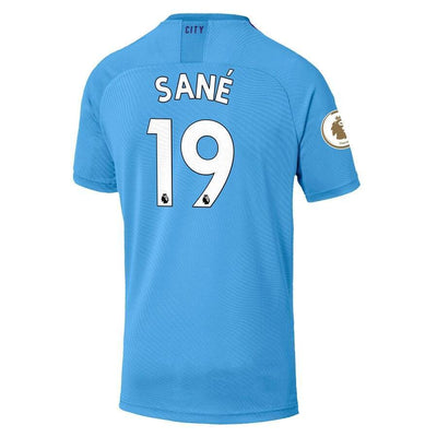 Leroy Sané Manchester City Puma 2019/20 Home Replica Player Jersey – Light Blue