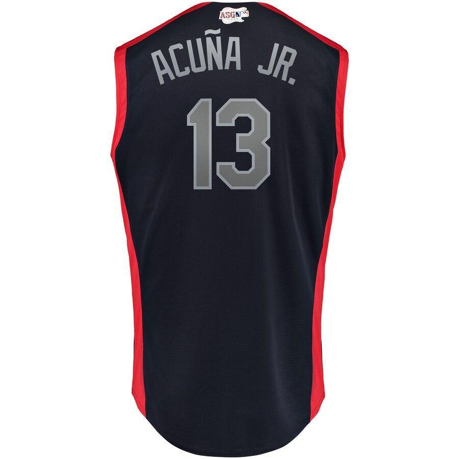 Ronald Acuña Jr. National League 2019 MLB All-Star Game Workout Player Jersey - Navy
