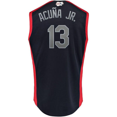 Ronald Acuña Jr. National League 2019 MLB All-Star Game Workout Player Jersey - Navy