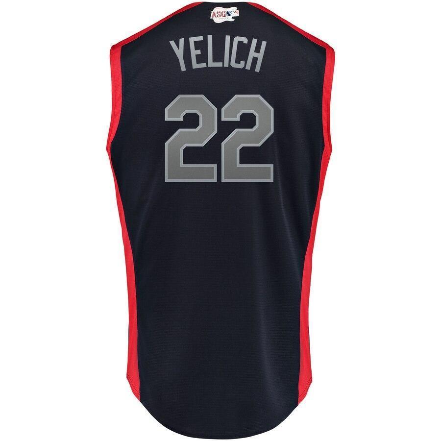 Christian Yelich 22 National League Navy 2019 MLB All-Star Game Workout Player Jersey