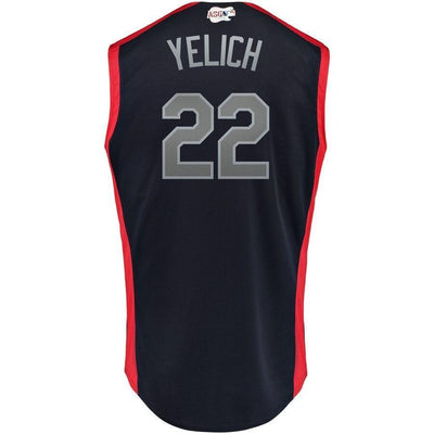 Christian Yelich 22 National League Navy 2019 MLB All-Star Game Workout Player Jersey