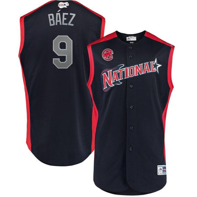 Javier Báez 9 National League Navy 2019 MLB All-Star Game Workout Player Jersey