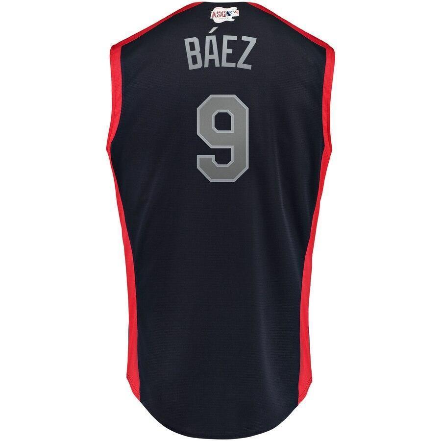 Javier Báez 9 National League Navy 2019 MLB All-Star Game Workout Player Jersey