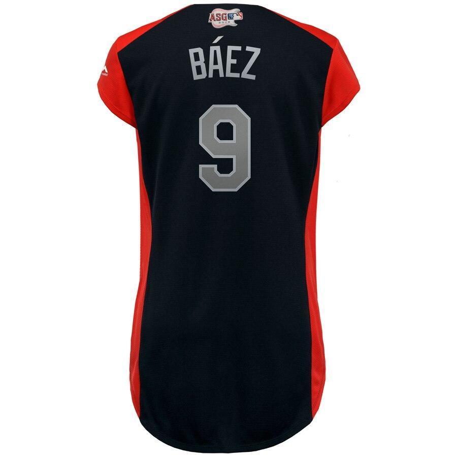 Javier Báez National League Majestic Women's 2019 MLB All-Star Game Workout Player Jersey - Navy