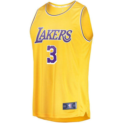 Anthony Davis Los Angeles Lakers Gold 2019/20 Fast Break Replica Jersey – Icon Edition