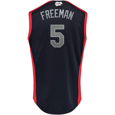 Freddie Freeman 5 National League Navy 2019 MLB All-Star Game Workout Player Jersey
