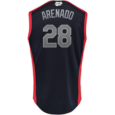 Nolan Arenado 25 National League Navy 2019 MLB All-Star Game Workout Player Jersey