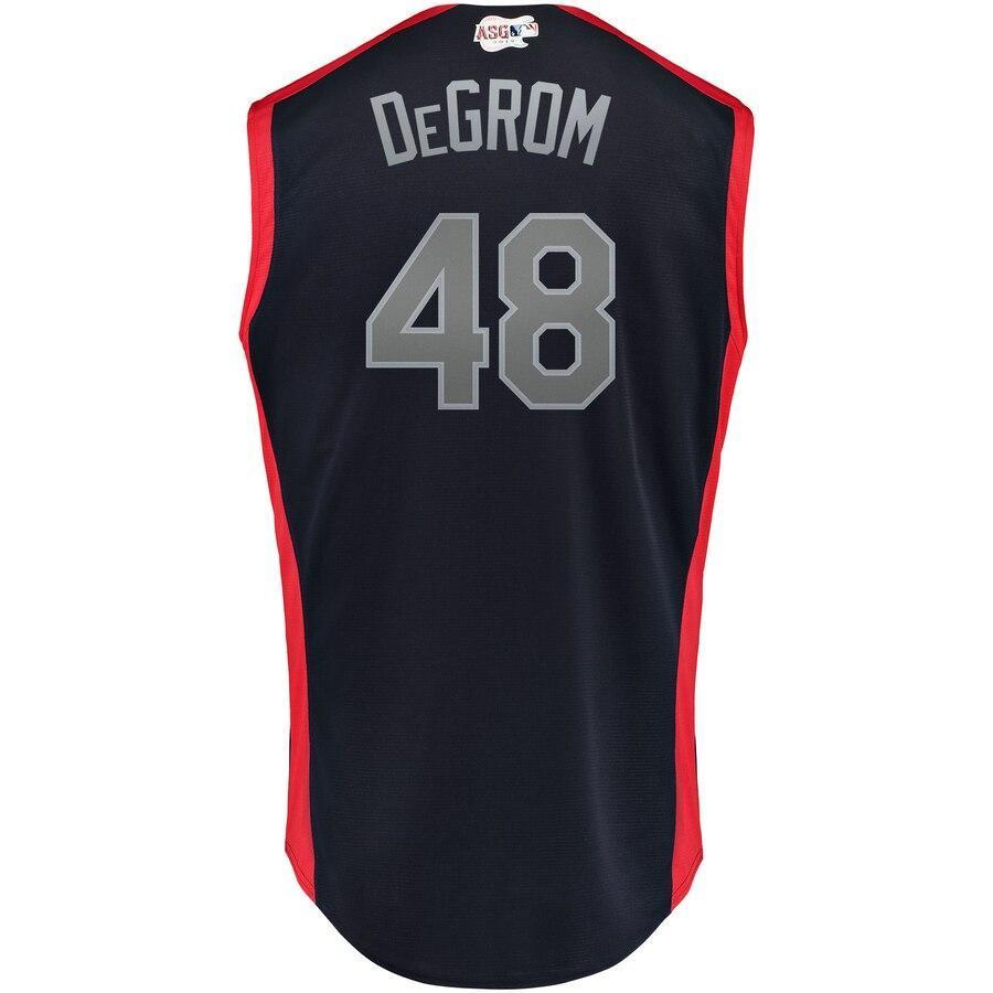 Jacob deGrom National League Majestic 2019 MLB All-Star Game Workout Player Jersey - Navy/Red