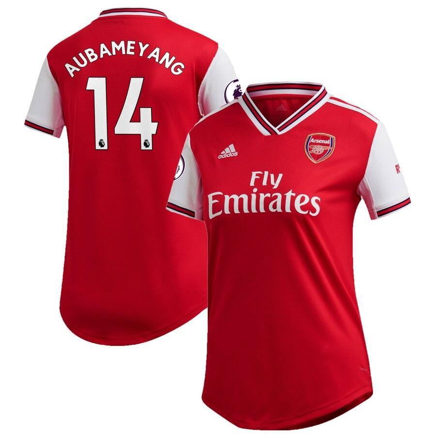 Pierre-Emerick Aubameyang Arsenal adidas Women's 2019/20 Home Replica Player Jersey – Red