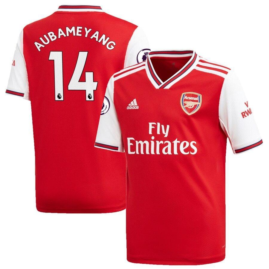 Pierre-Emerick Aubameyang Arsenal adidas Youth 2019/20 Home Replica Player Jersey – Red