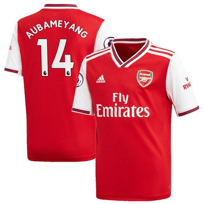 Pierre-Emerick Aubameyang Arsenal adidas Youth 2019/20 Home Replica Player Jersey – Red