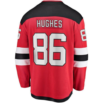 Jack Hughes New Jersey Devils  Branded Breakaway Player Jersey – Red