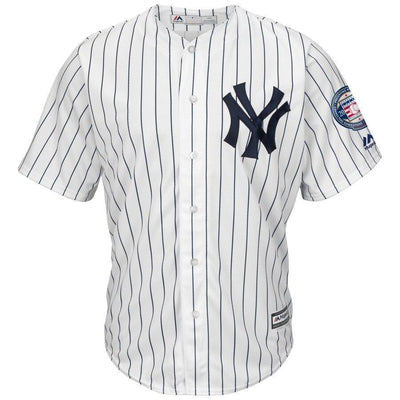 Mariano Rivera 42 New York Yankees White/Navy 2019 Hall of Fame Patch Cool Base Player Jersey