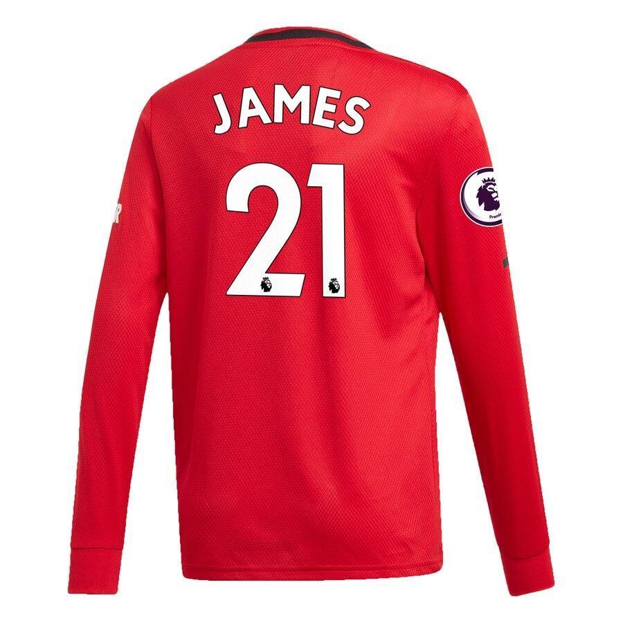Daniel James Manchester United adidas Youth 2019/20 Home Replica Long Sleeve Player Jersey – Red