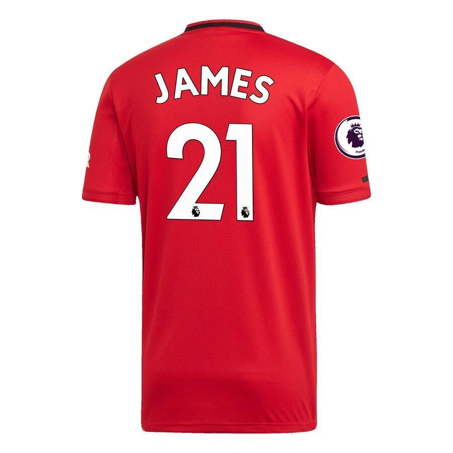 Daniel James Manchester United adidas 2019/20 Home Replica Player Jersey – Red