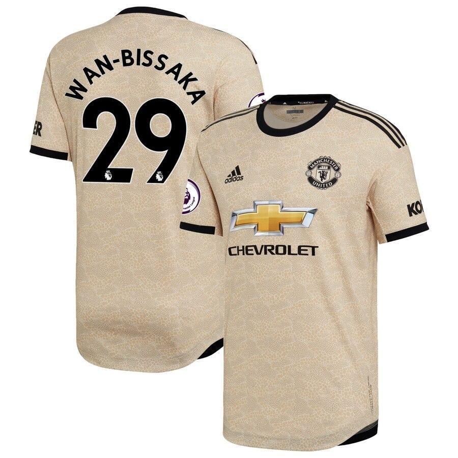 Aaron Wan-Bissaka Manchester United adidas 2019/20 Away Authentic Player Jersey - Tan