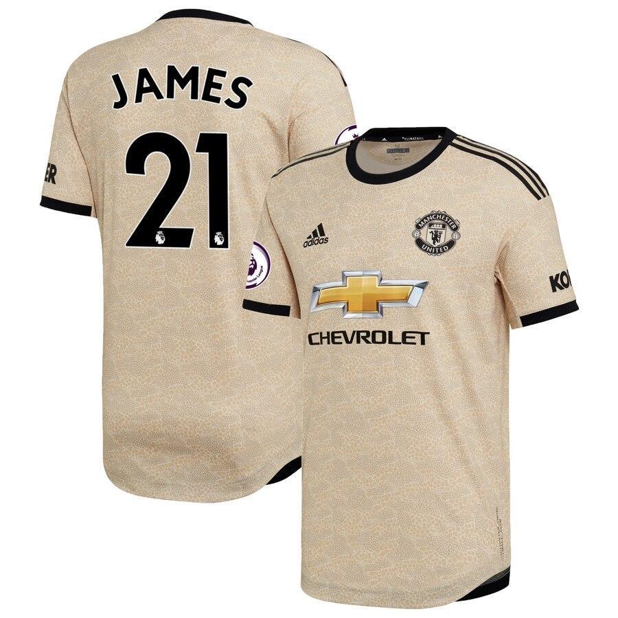 Daniel James Manchester United adidas 2019/20 Away Authentic Player Jersey - Tan
