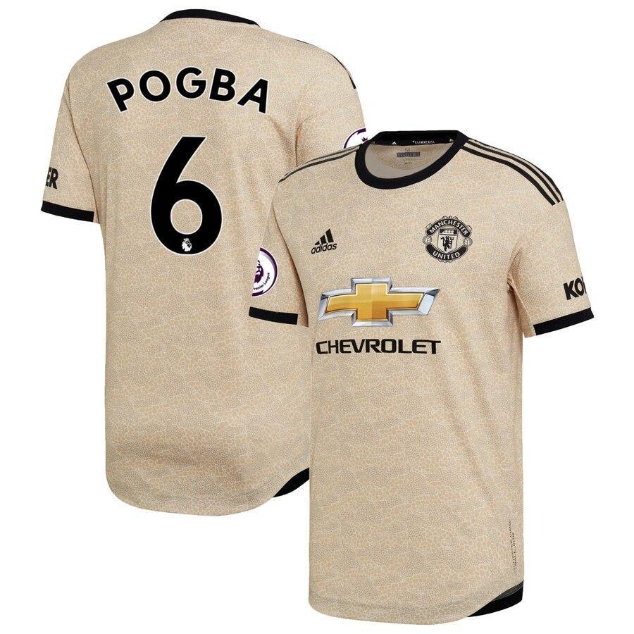 Paul Pogba Manchester United adidas 2019/20 Away Authentic Player Jersey - Tan