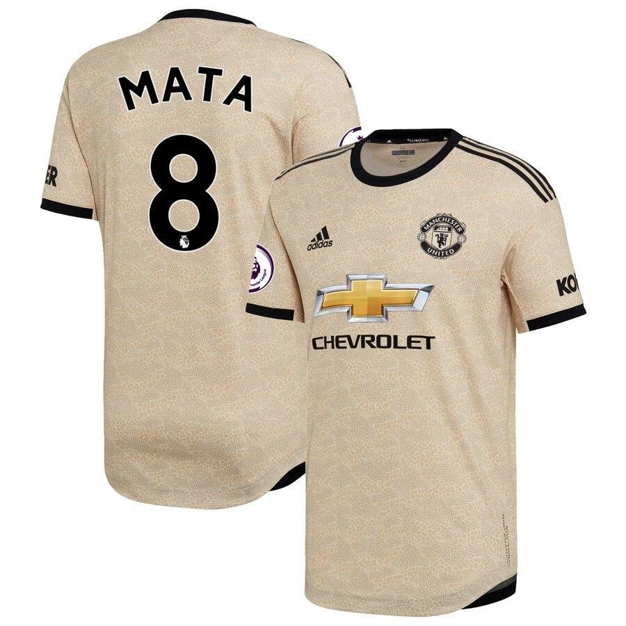 Juan Mata Manchester United adidas 2019/20 Away Authentic Player Jersey - Tan