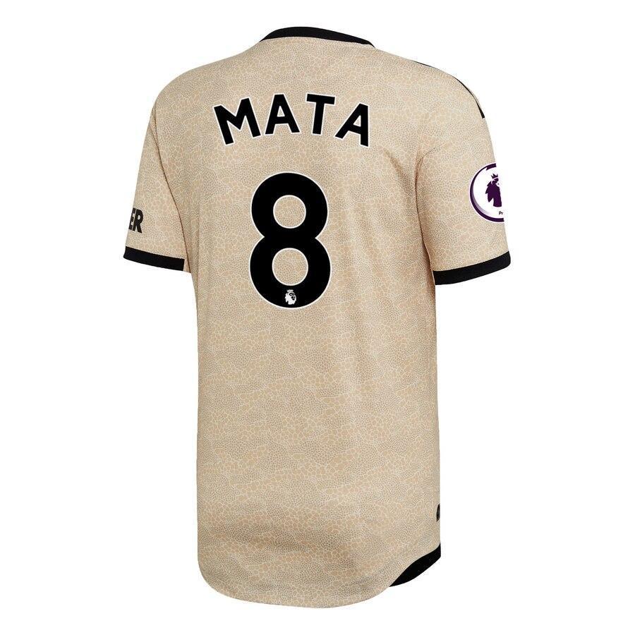 Juan Mata Manchester United adidas 2019/20 Away Authentic Player Jersey - Tan