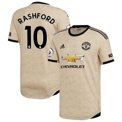 Marcus Rashford Manchester United adidas 2019/20 Away Authentic Player Jersey - Tan