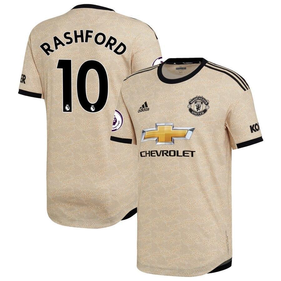 Marcus Rashford Manchester United adidas 2019/20 Away Authentic Player Jersey - Tan