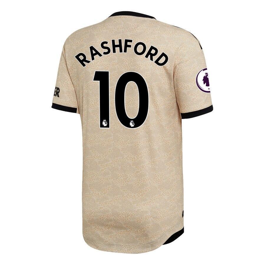 Marcus Rashford Manchester United adidas 2019/20 Away Authentic Player Jersey - Tan