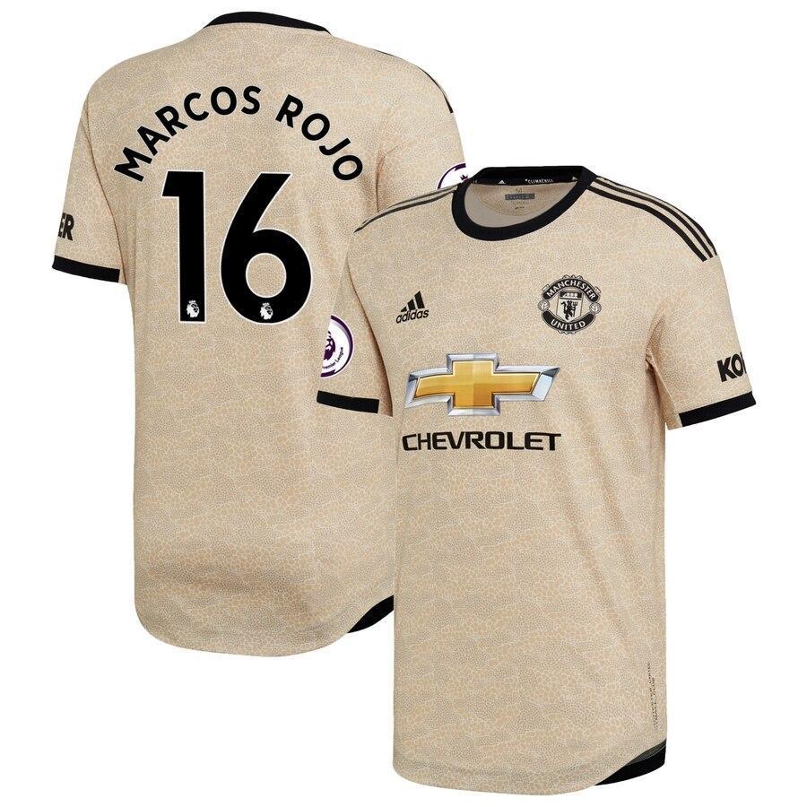 Marcos Rojo Manchester United adidas 2019/20 Away Authentic Player Jersey - Tan