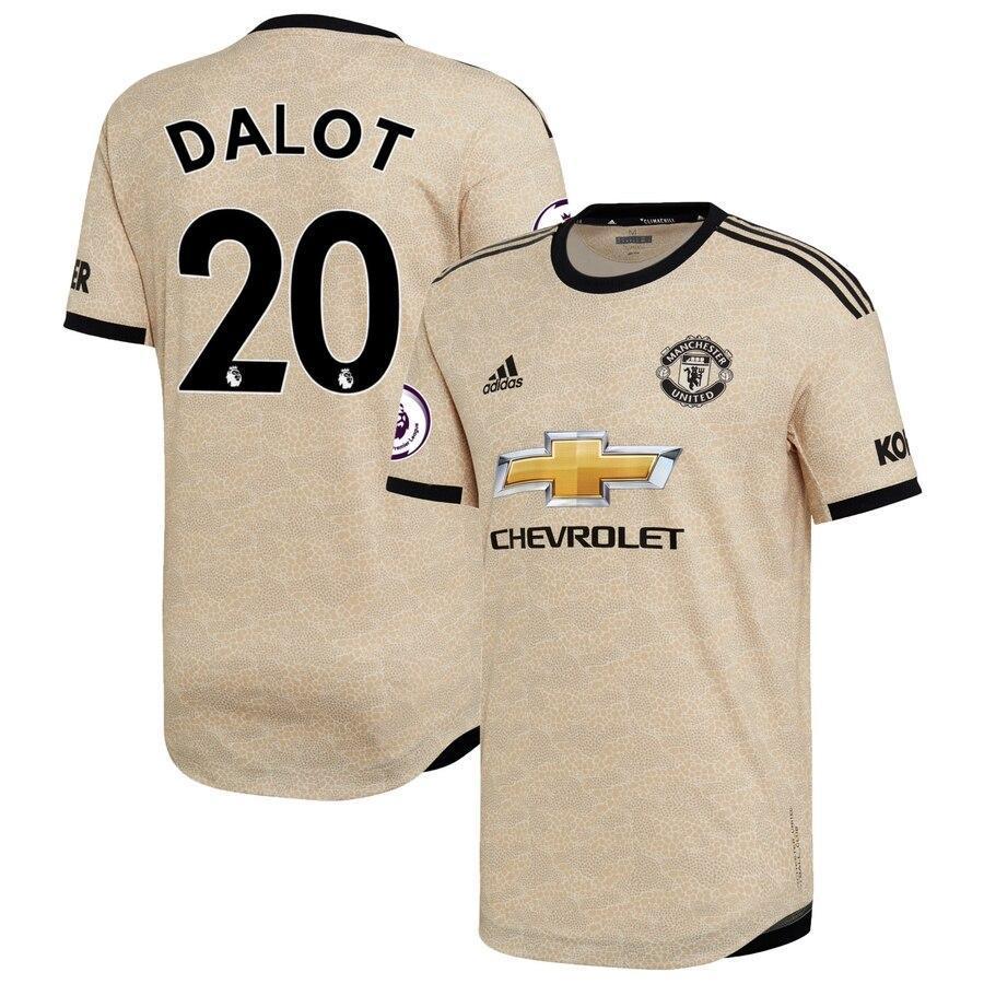 Diogo Dalot Manchester United adidas 2019/20 Away Authentic Player Jersey - Tan