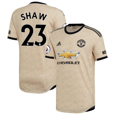Luke Shaw Manchester United adidas 2019/20 Away Authentic Player Jersey - Tan