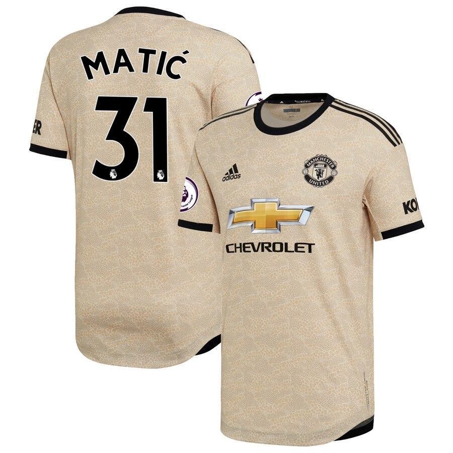 Nemanja Matic Manchester United adidas 2019/20 Away Authentic Player Jersey - Tan