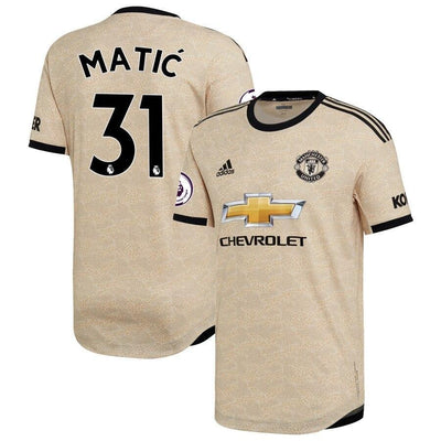 Nemanja Matic Manchester United adidas 2019/20 Away Authentic Player Jersey - Tan
