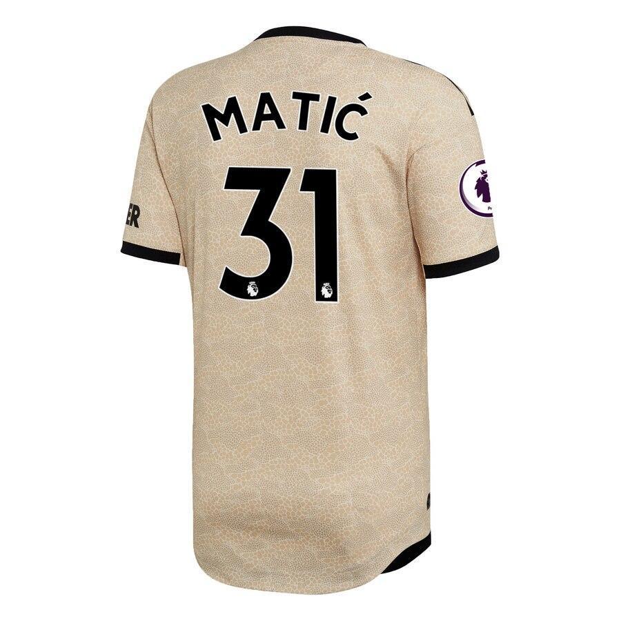 Nemanja Matic Manchester United adidas 2019/20 Away Authentic Player Jersey - Tan