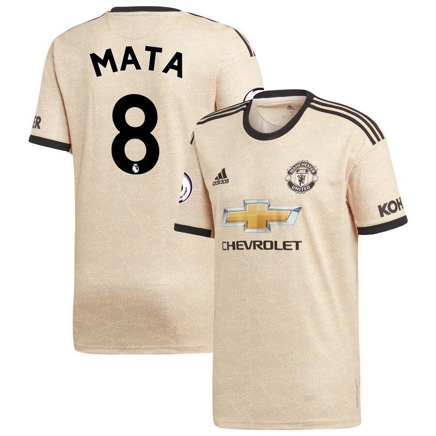 Juan Mata Manchester United adidas 2019/20 Away Replica Player Jersey - Tan