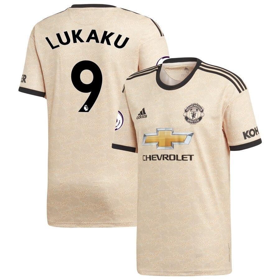 Romelu Lukaku Manchester United adidas 2019/20 Away Replica Player Jersey - Tan