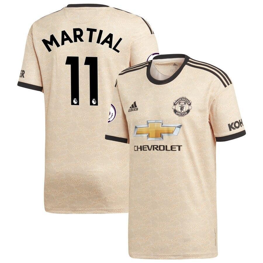 Anthony Martial Manchester United adidas 2019/20 Away Replica Player Jersey - Tan