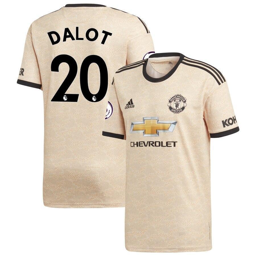 Diogo Dalot Manchester United adidas 2019/20 Away Replica Player Jersey - Tan