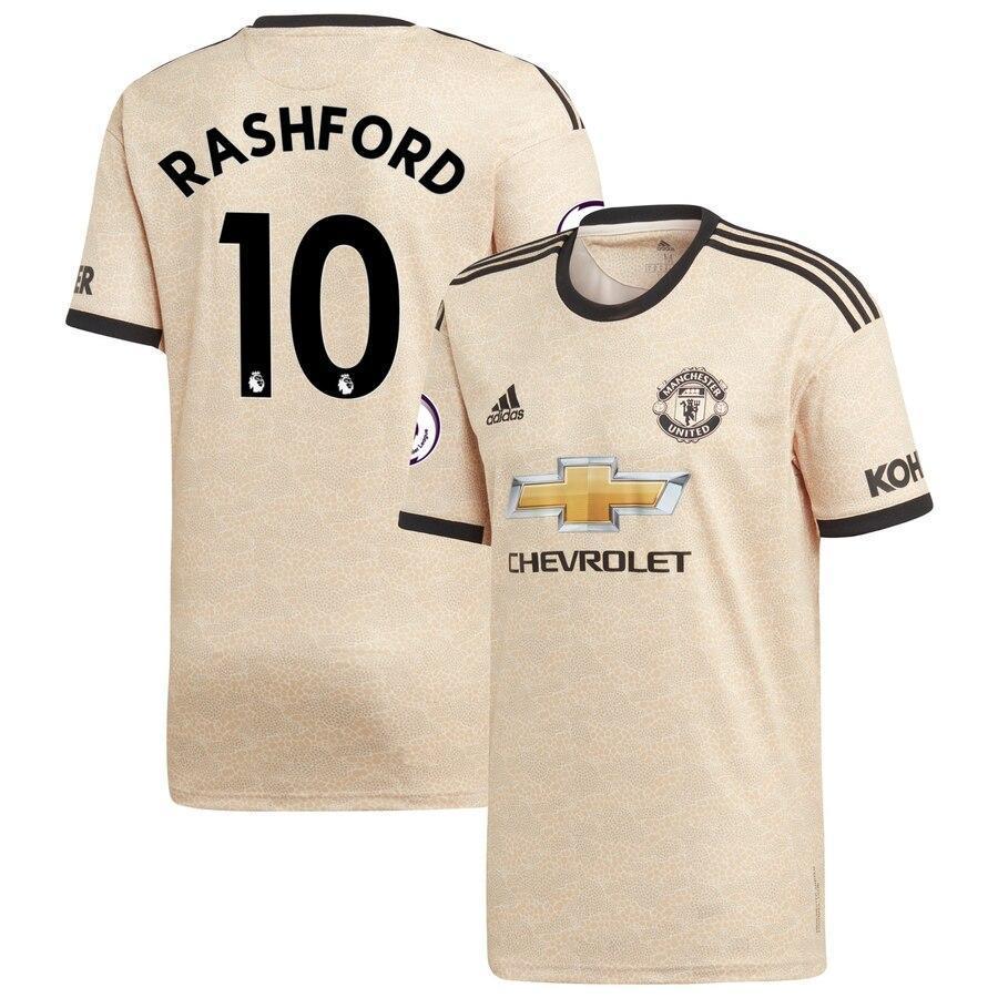 Marcus Rashford Manchester United adidas Youth 2019/20 Away Replica Player Jersey - Tan