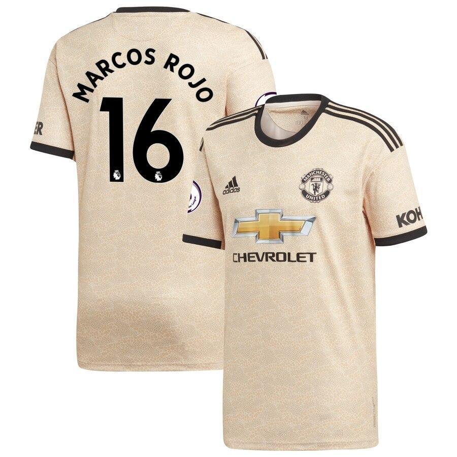 Marcos Rojo Manchester United adidas Youth 2019/20 Away Replica Player Jersey - Tan