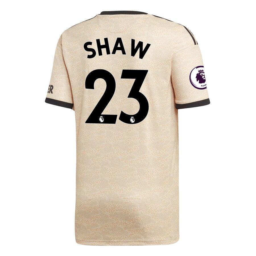 Luke Shaw Manchester United adidas Youth 2019/20 Away Replica Player Jersey - Tan